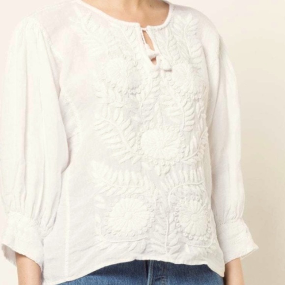 Nili Lotan Tops - Nili Lotan | Theia Blouse | White Linen | size XS| Excellent